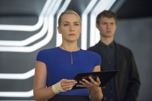 Kate Winslet as Jeanine and Ansel Elgort as Caleb  in The Divergent Series: Insurgent. Copyright 2015, Lionsgate Productions