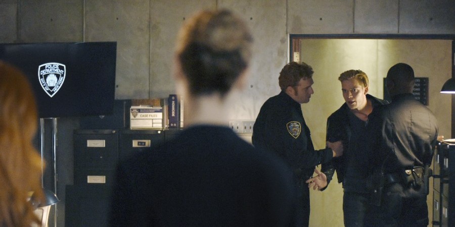 Jace and Clary at the Police Station
