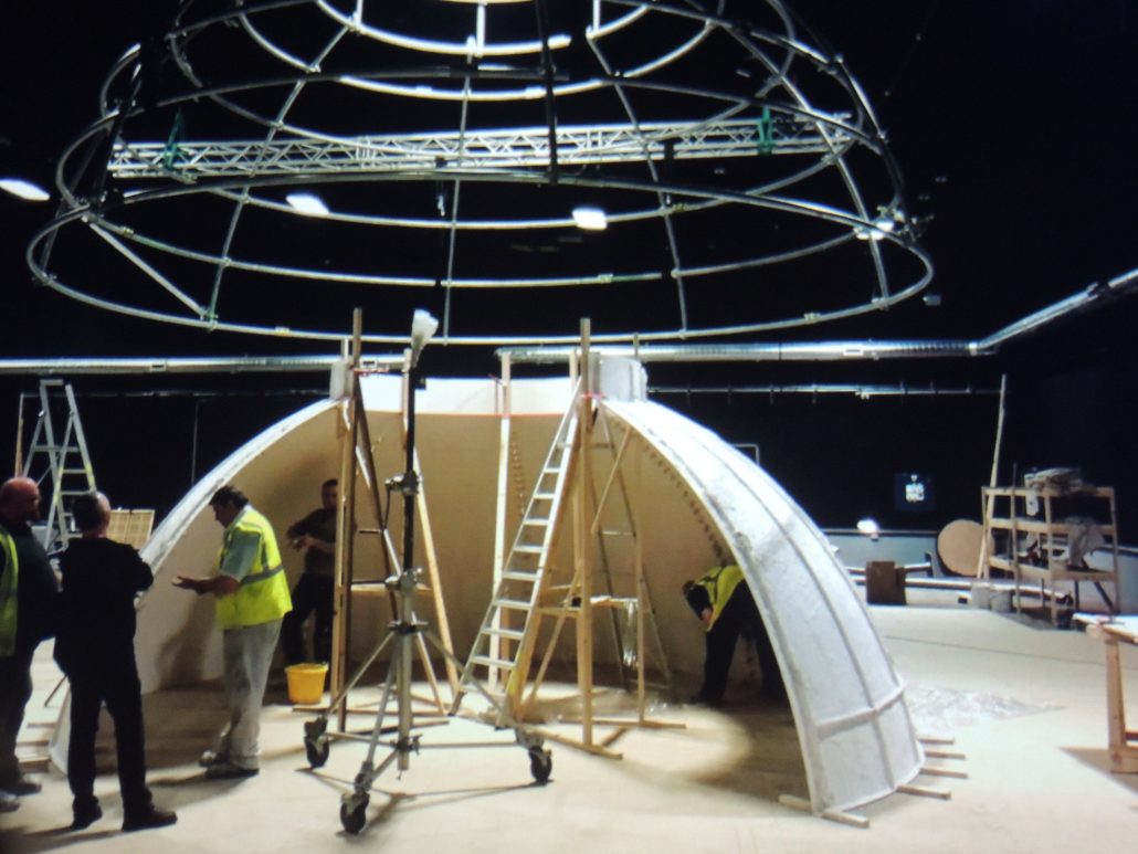 Building the Star Chamber (picture by Erin Conrad, from a panel at New York University)
