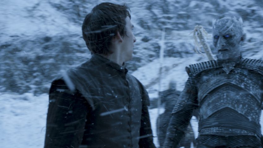 Pictured: Isaac Hempstead Wright as Bran Stark and Vladimir Furdik as The Night King Credit: Courtesy HBO