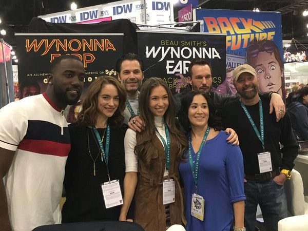 L to Right: Beth Smith-Ted Adams-Emily Andras-Beau Smith-Tim Rozon-Melanie Scrofano-Dominic Provost-Chalklely