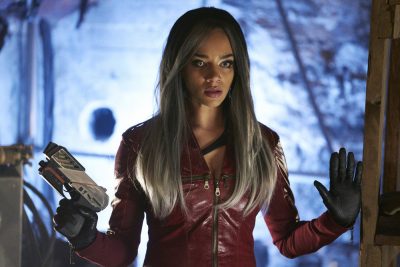 KILLJOYS -- "Dutch and the Real Girl" Episode 201 -- Pictured: Hannah John-Kamen as Dutch -- (Photo by: Steve Wilkie/Syfy/Killjoys II Productions Limited)