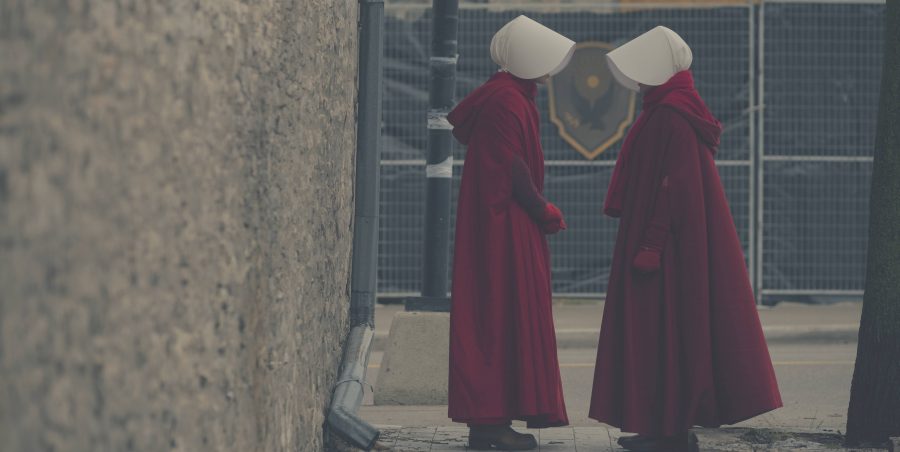 The Handmaid's Tale  -- "The Bridge" Episode 109 -- Offred embarks on a dangerous mission for the resistance. Janine moves to a new posting.  Serena Joy suspects the Commanders infidelity. (Photo by: George Kraychyk/Hulu)