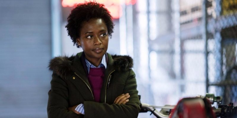 HAPPY! -- "Have You Heard The Good News About God's Kingdom on Earth?" Episode 104 -- Pictured: Medina Senghore as Amanda Hansen -- (Photo by: Peter Kramer/Syfy)