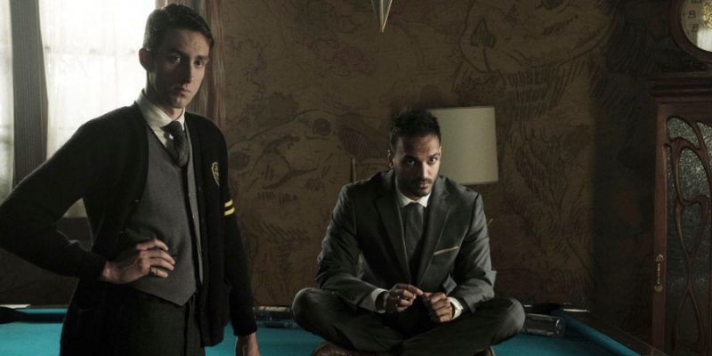 THE MAGICIANS -- "Be the Penny" Episode 304 -- Pictured: (l-r) Dustin Ingram as Hyman Cooper, Arjun Gupta as Penny Adiyodi -- (Photo by: Eric Milner/Syfy)