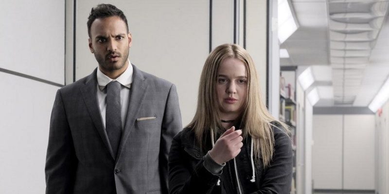 THE MAGICIANS -- "Six Short Stories About Magic" Episode 308 -- Pictured: (l-r) Arjun Gupta as Penny Adiyodi, Roan Curtis as Sylvia -- (Photo by: Eike Schroter/Syfy)