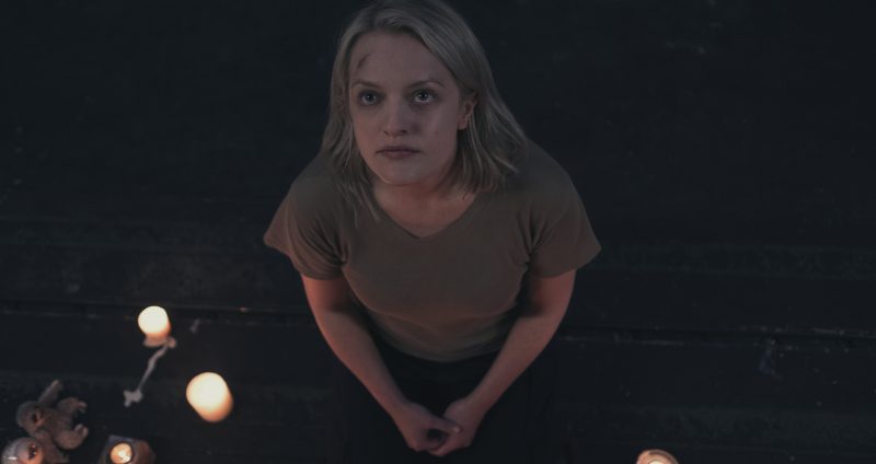 THE HANDMAID'S TALE -- "Unwomen" --Episode 202 -- Offred adjusts to a new way of life. The arrival of an unexpected person disrupts the Colonies. A family is torn apart by the rise of Gilead. Offred (Elisabeth Moss), shown. (Photo by: George Kraychyk/Hulu)