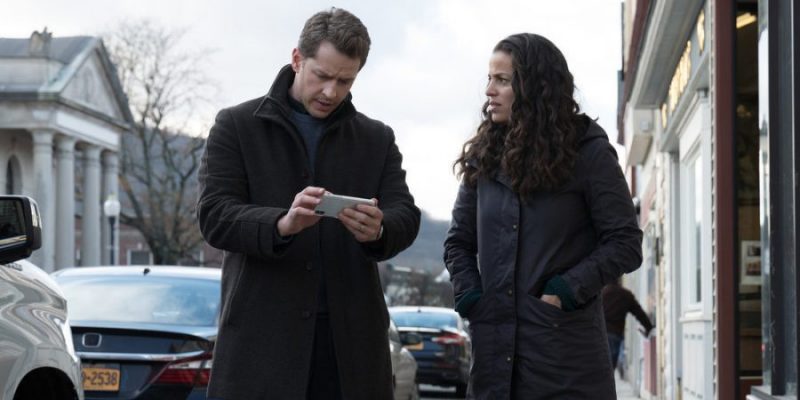 MANIFEST -- "Vanishing Point" Episode 112 -- Pictured: (l-r) Josh Dallas as Ben Stone, Athena Karkanis as Grace Stone -- (Photo by: Michele K. Short/NBC/Warner Brothers)