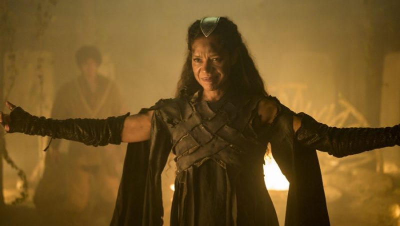 The Outpost -- "From Paradise to Hell and Back" -- Image Number: OUT310_2496.jpg -- Pictured: Jaye Griffiths as Yavalla -- Photo: Aleksander Letic/NBCU International -- © 2020 Outpost TV LLC. Courtesy of Electric Entertainment.