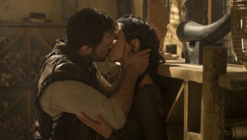 The Outpost -- "The Hardest Part of Being Queen" -- Image Number: OUT311_1124.jpg -- Pictured (L-R): Jake Stormoen as Garrett and Jessica Green as Talon -- Photo: Aleksander Letic/NBCU International -- © 2020 Outpost TV LLC. Courtesy of Electric Entertainment.